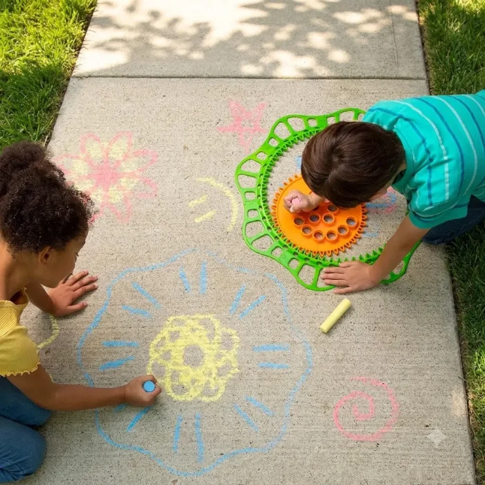 Giant Sidewalk Chalk Spirograph 1