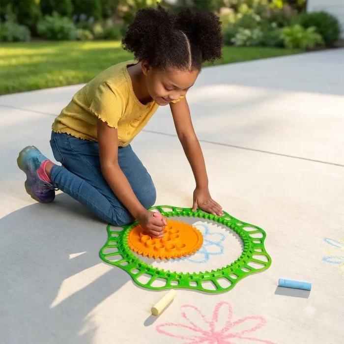 Giant Sidewalk Chalk Spirograph 2