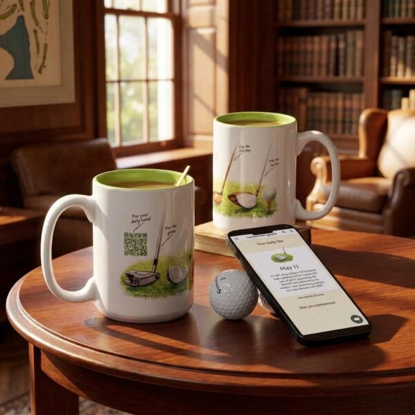 Golf Every Day Interactive Qr Mug - Ceramic Daily Trivia