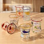 Goto Venetian Wine Glasses Set Of 6 - Hand-blown Colorful Glass