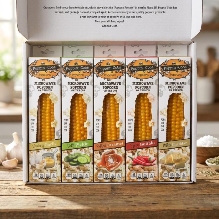 Gourmet Flavored Popcorn On The Cob Gift Set 1