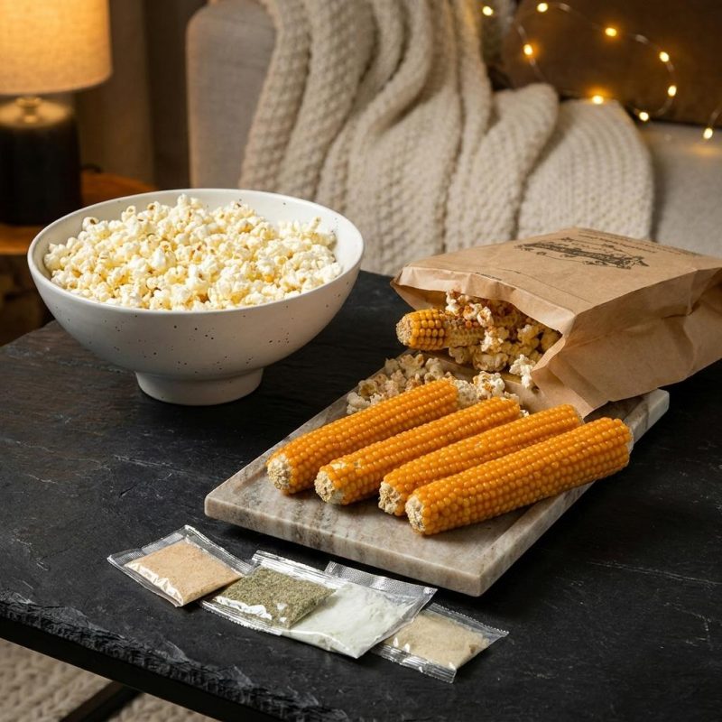 Gourmet Flavored Popcorn On The Cob Gift Set
