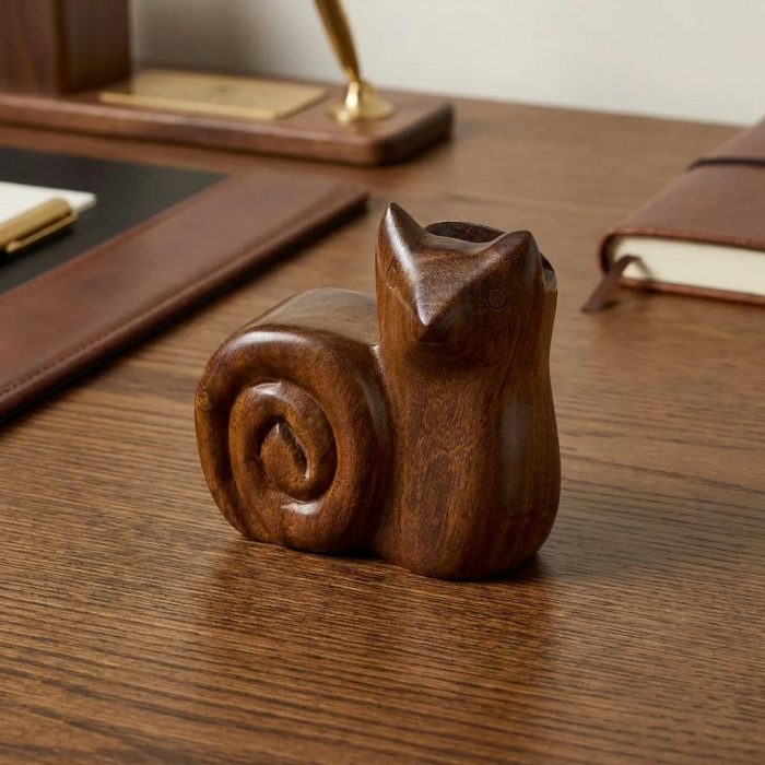 Hand-carved Wooden Snail Eyeglass Holder 1