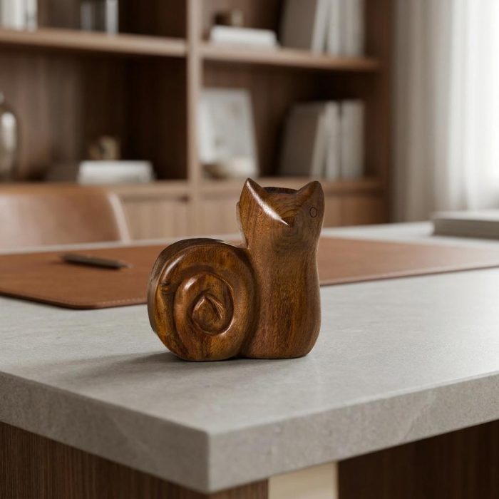 Hand-carved Wooden Snail Eyeglass Holder 2