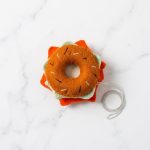 Hand-felted Bagel & Lox Ornament 1