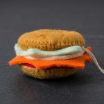 Hand-felted Bagel & Lox Ornament 2