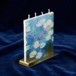 Hand-painted Claude Monet Water Lilies Flat Candle 1