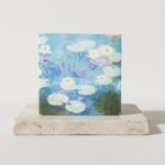 Hand-painted Claude Monet Water Lilies Flat Candle 2
