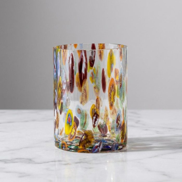 Handblown Kaleidoscope Glass Tumblers - Set Of 2 2