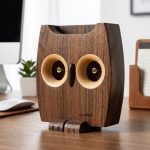 Handcrafted Acoustic Owl Amplifying Speaker 1