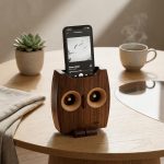 Handcrafted Acoustic Owl Amplifying Speaker