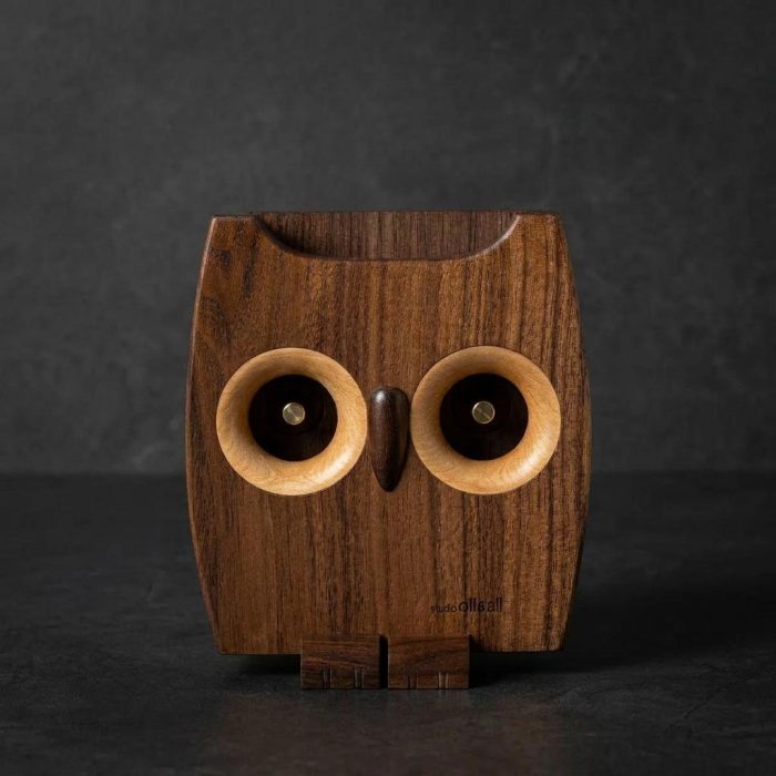 Handcrafted Acoustic Owl Amplifying Speaker 2