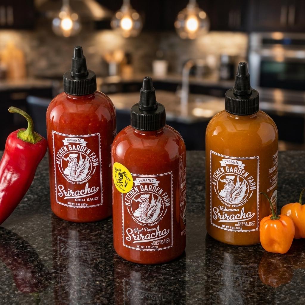 Handcrafted Artisan Sriracha Trio Set Handcrafted Artisan Sriracha Trio Set