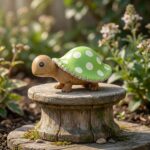 Handcrafted Bamboo Mushroom Garden Turtle 1
