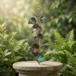 Handcrafted Copper Birdie Fruit Feeder 2