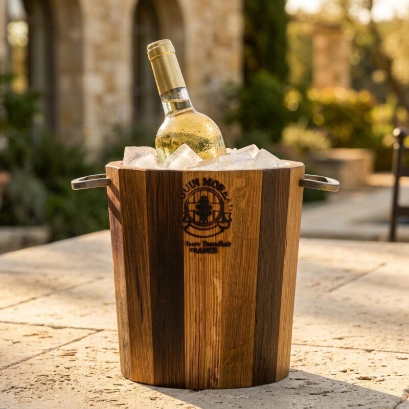 Handcrafted French Oak Wine Barrel Ice Bucket