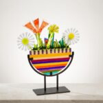 Handcrafted Happy Blooms Glass Sculpture 1