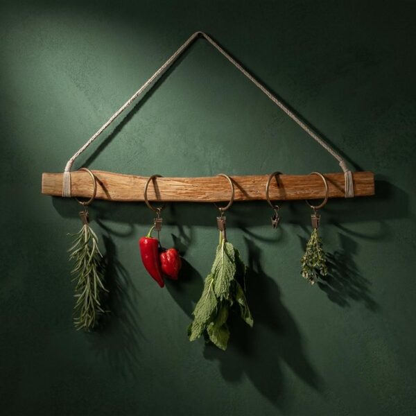 Handcrafted Oak Flower & Herb Drying Rack
