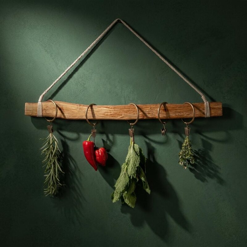 Handcrafted Oak Flower & Herb Drying Rack