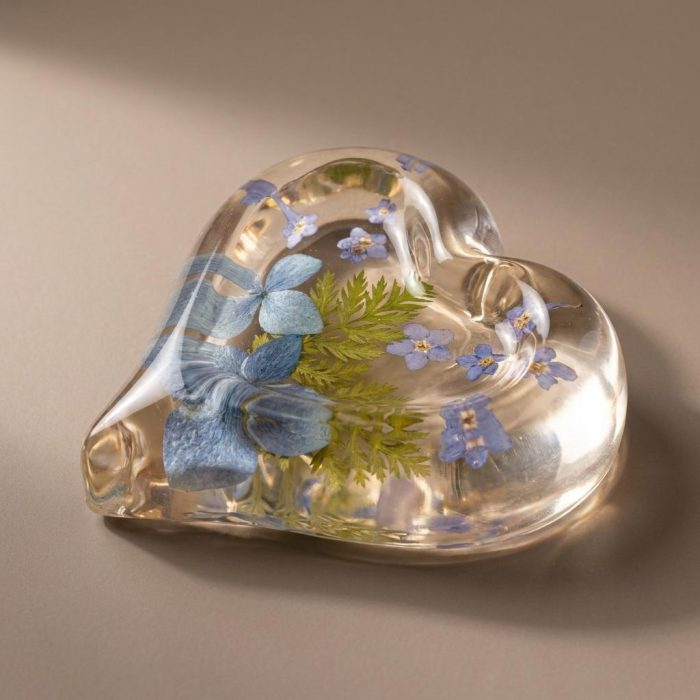 Handcrafted Something Blue Heart Shaped Ring Holder 1