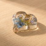 Handcrafted Something Blue Heart Shaped Ring Holder