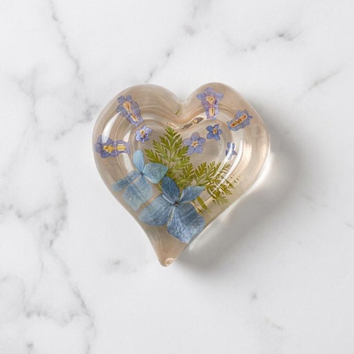 Handcrafted Something Blue Heart Shaped Ring Holder 2