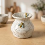 Handmade Bees & Blooms Mini Vase 1