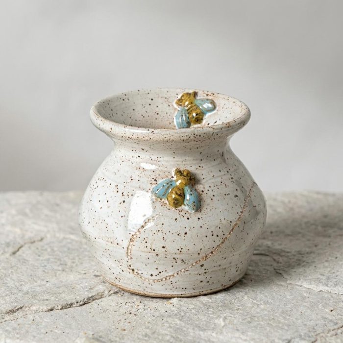 Handmade Bees & Blooms Mini Vase 2