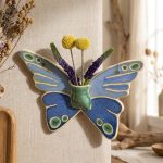 Handmade Ceramic Butterfly Wall Vase
