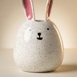 Handmade Ceramic Happy Bunny Vase 1