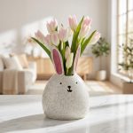 Handmade Ceramic Happy Bunny Vase