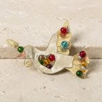Handmade Christmas Dove Keepsake Pin Greeting Card 12