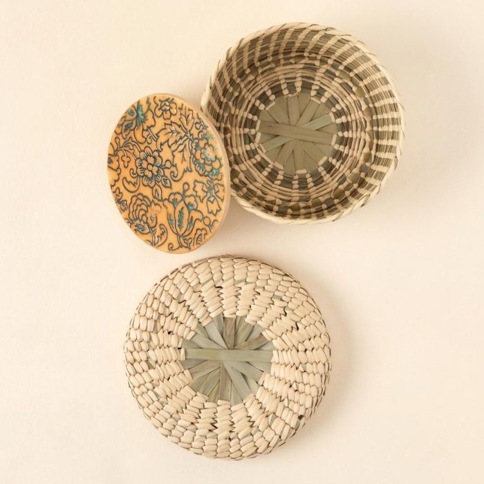 Handmade Dahlia Tortilla Warming Basket