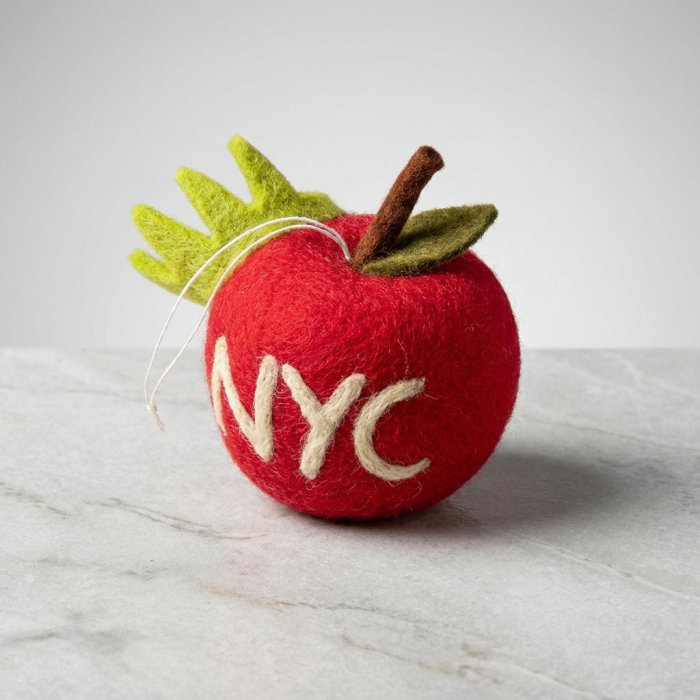 Handmade Felt The Big Apple Ornament (1)