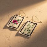 Handmade Mahjong Beaded Earrings 1