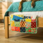 Handmade Re-purposed Quilted Sari Bedside Caddy