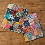Handmade Re-purposed Quilted Sari Bedside Caddy 2