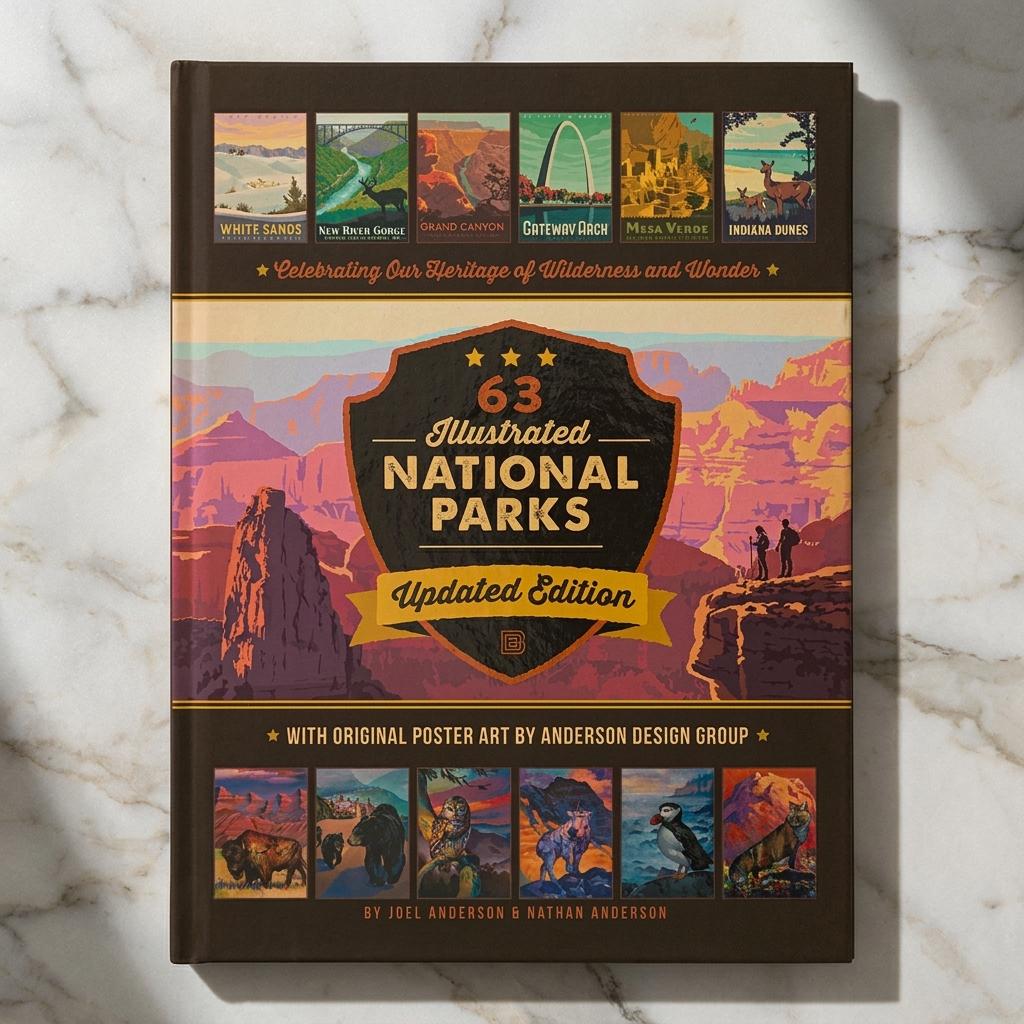 Hardcover Illustrated National Parks Guide Book Hardcover Illustrated National Parks Guide Book