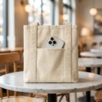 Heavy Canvas Bookworm Embroidered Badge Tote 3