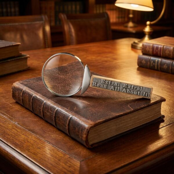 Hot Off The Press Magnifying Glass Rimless Pewter