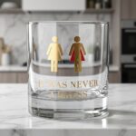 It Was Never A Dress Rocks Glass - Empowering Superhero Symbol 1