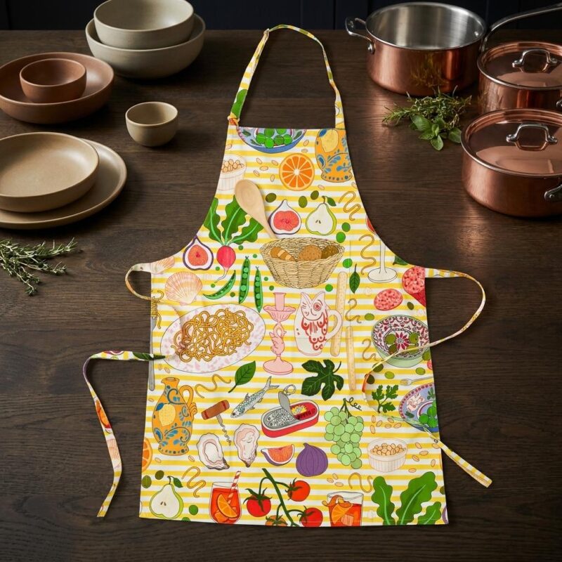 Italian Antipasti Apron In 100% Cotton Drill