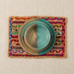 Jute & Repurposed Sari Woven Placemats - Set Of 2 2