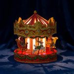 Magical Illuminated Musical Holiday Carousel Pop-up Card