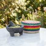 Molcajete With Tortilla Basket - Authentic Volcanic Stone 4