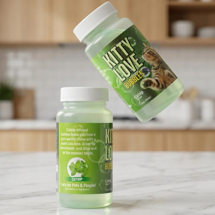 Organic Catnip Kitty Bubbles - Set Of 2 1