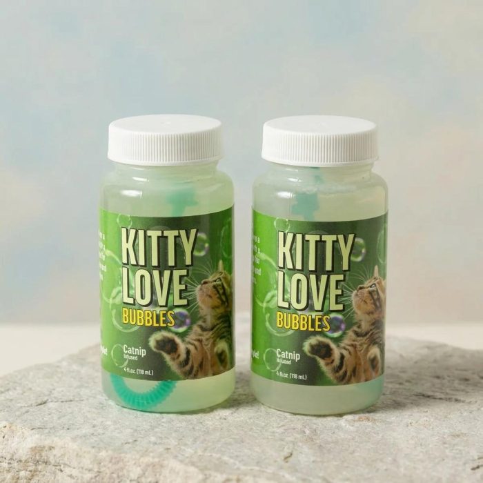 Organic Catnip Kitty Bubbles - Set Of 2 2