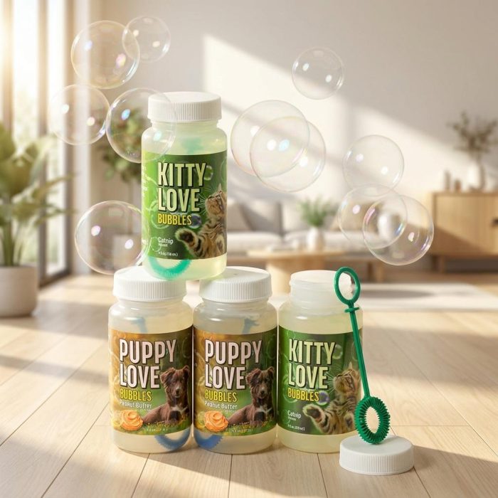 Organic Catnip Kitty Bubbles - Set Of 2 3