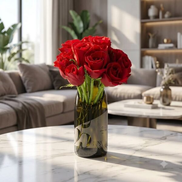 Personalized Champagne Milestone Vase