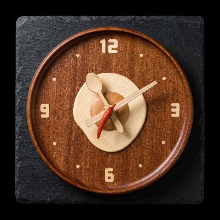 Playful Sunny Side Up Wood Wall Clock 4